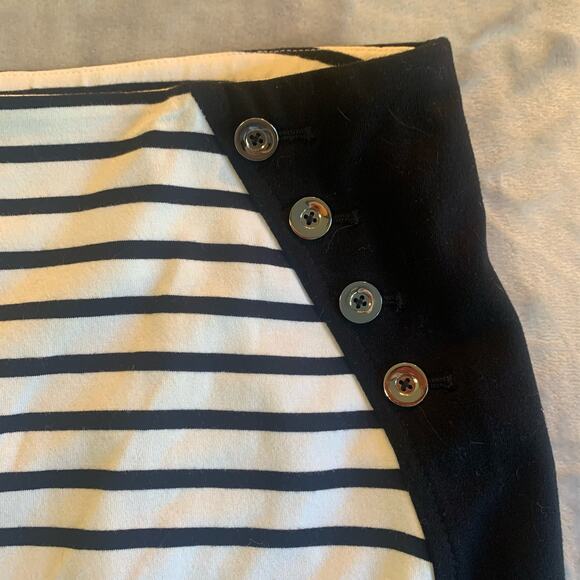 White House Black Market Striped Pencil Skirt Women's 14 Stretchy Slim (0351) - Picture 4 of 10